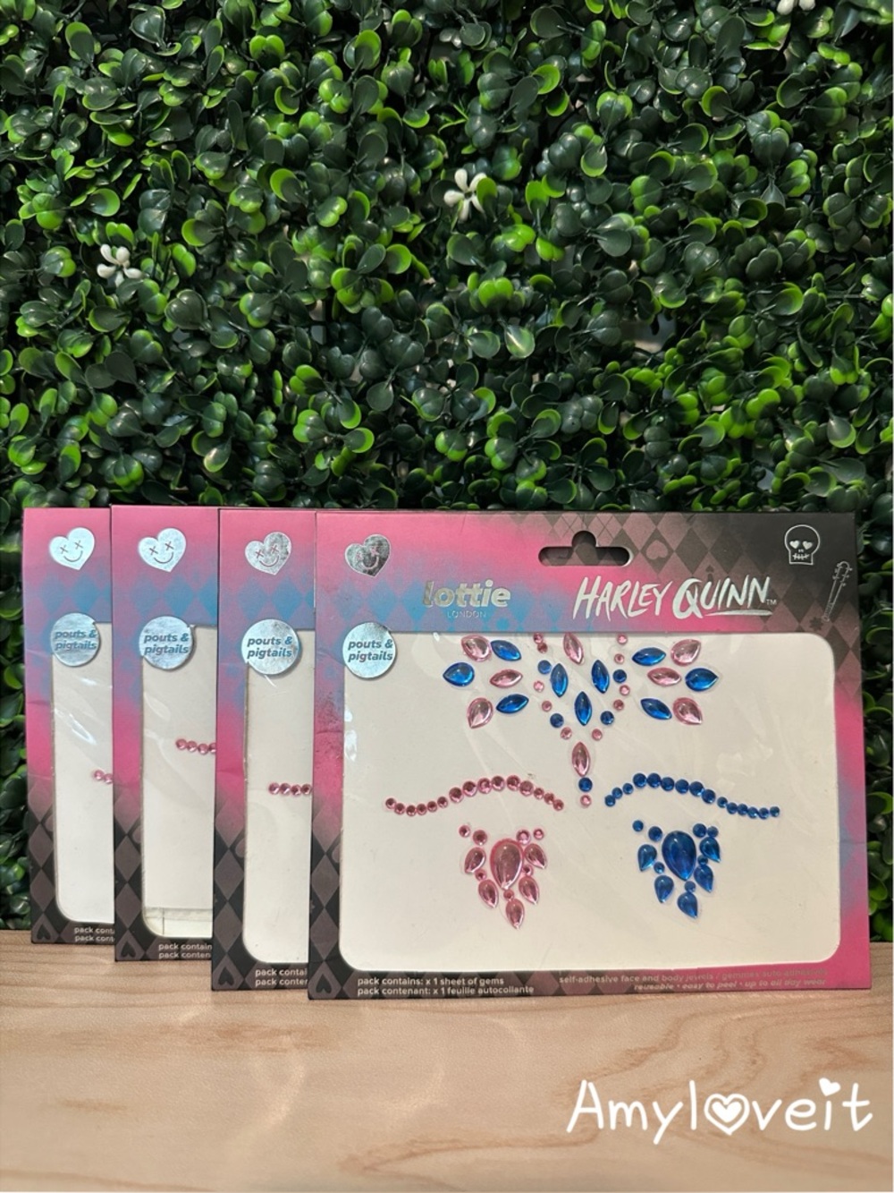 Lottie London x Harley Quinn Face & Body Gems Set Of 4 #97